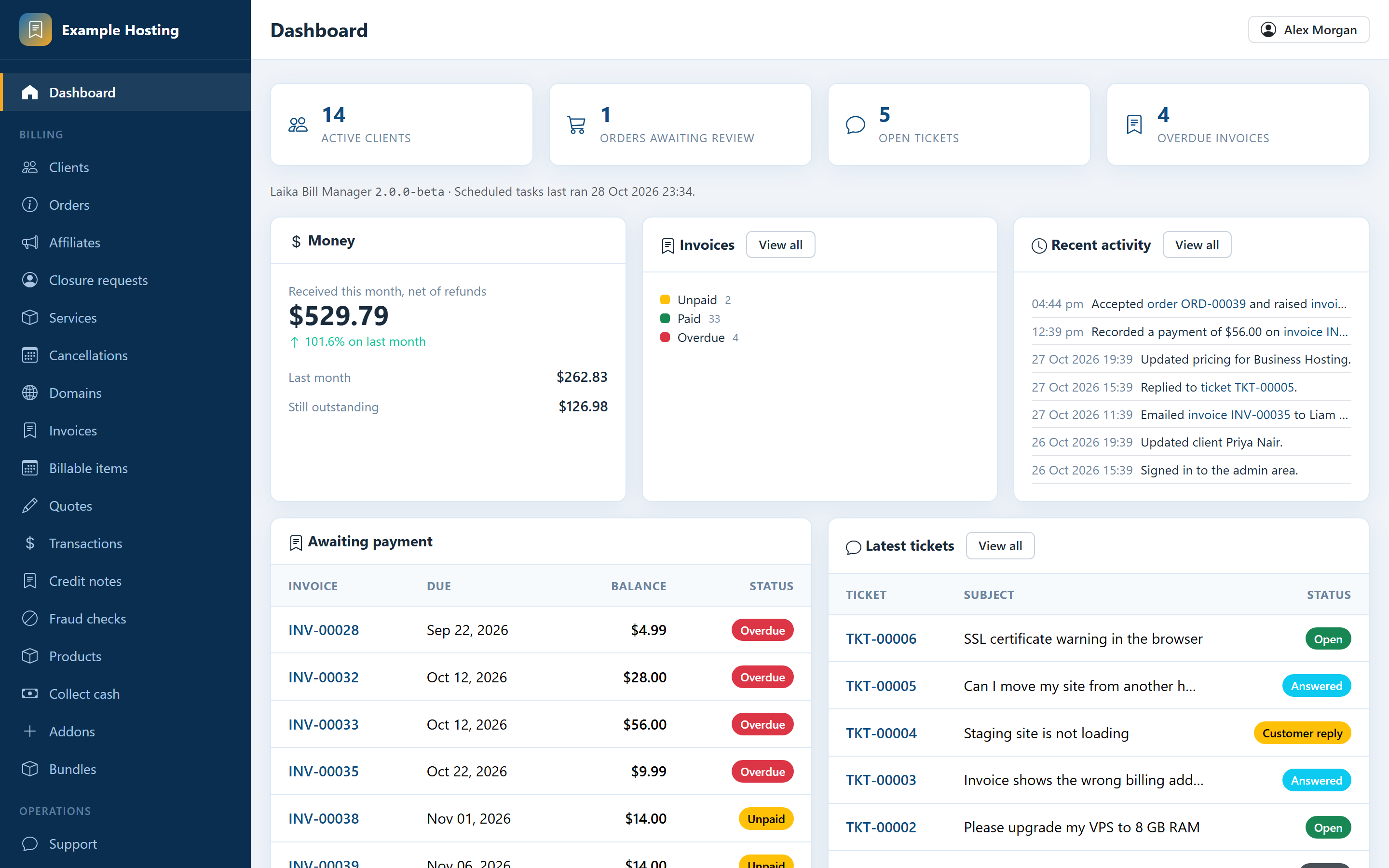 Laika Bill Manager screenshot 1